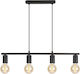 Avide ABPL-4XE27-ARI Pendant Chandelier Rail for 4 Bulbs E27 Black