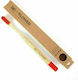 BeMyFlower Manual Toothbrush Bamboo Medium Beige / Red 1pcs