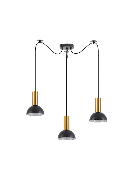 Home Lighting Pendant Lamp 3xE27 Gold