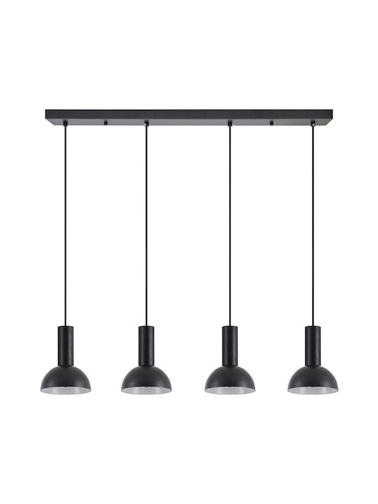 Home Lighting Pendant Chandelier 4xE27 Black