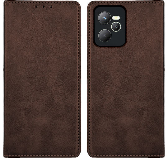 Sonique Vintage Wallet Δερματίνης Καφέ (Realme C35)