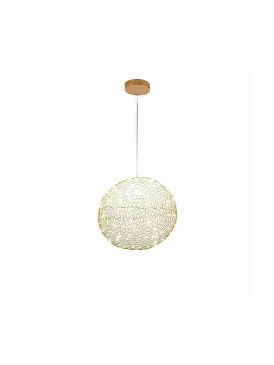 Fabas Luce Sumter Pendant Light LED Ball with Warm White Light Gold