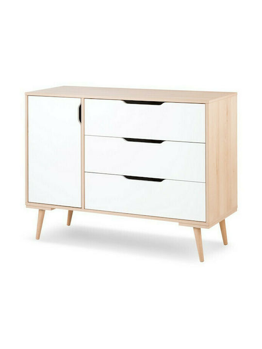 Sofie Baby Dresser with 3 Drawers White 120x45x94cm