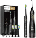 FairyWill Oral Care Combo FW-5020E FW-E11 Water Flosser με Χρονομετρητή Black