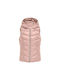 Kinder Gestepptes Ärmelloses Kurzes Kinderjacke mit Kapuze Rosa