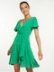 Toi&Moi Summer Mini Dress Wrap Green