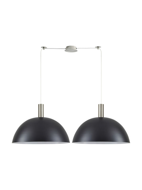 Home Lighting Pendant Light Two-Light Bell for Socket E27 Black