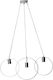 Avide ABPL-3XE27-LOVE Pendant Light Gray with Socket E27 70x14cm