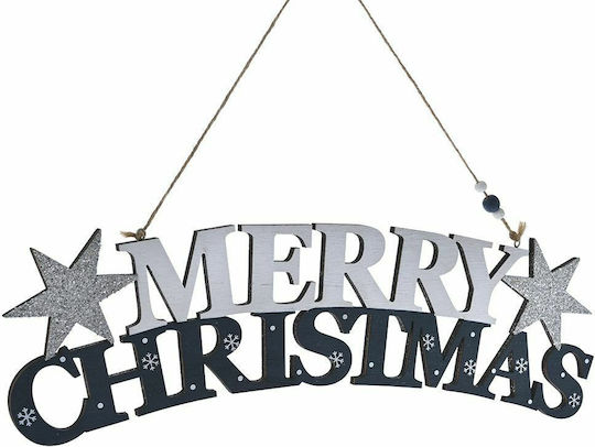 Iliadis Weihnachtliche Holz Figur Aufschrift Schwarz Länge 41cm Merry Christmas