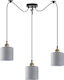 Home Lighting Pendant Light Three-Light for Socket E27 Gray