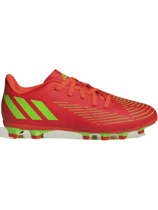 Adidas Παιδικά Ποδοσφαιρικά Παπούτσια Predator Edge 4 με Τάπες Πορτοκαλί