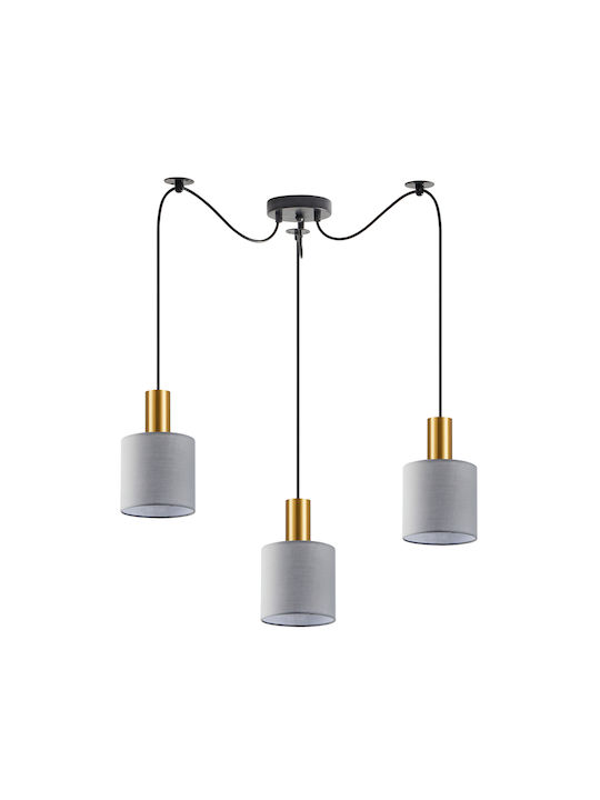 Home Lighting Pendant Light Three-Light for Socket E27 Black