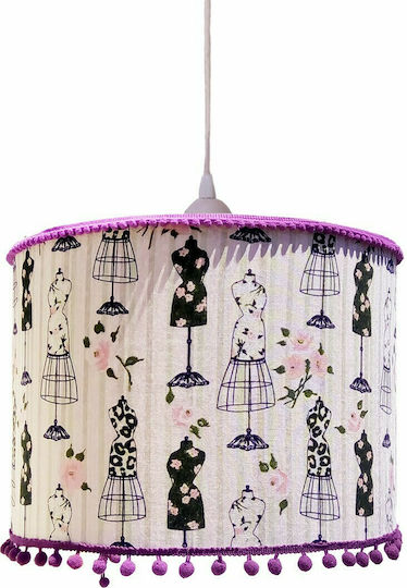 Oxygen Pendant Light Purple with Socket E27 35x20cm