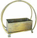 JK Home Decoration Кутия за саксии Метал Златист 36x15x33см.