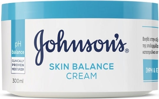 Johnson & Johnson Soft Skin Balance Ενυδατική Κρέμα Σώματος για Όλες τις Επιδερμίδες 300ml