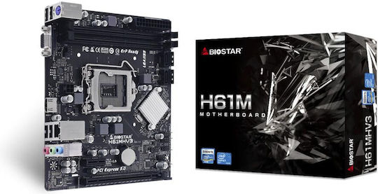 Biostar H61MHV3 Ver 7.0 Mainboard Micro ATX mit Intel 1155 Sockel