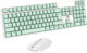 Leewello YPX-035 Wireless Keyboard & Mouse Set Greek Green