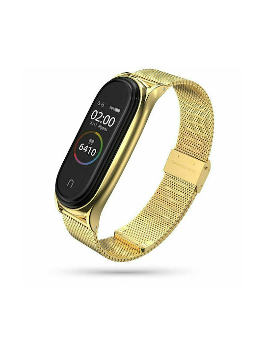 Tech-Protect Milanese Armband Rostfreier Stahl Gold (Smart Band 7)