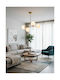Pakketo PWL-1128 Adjustable Gold Pendant Ceiling Light for 4 Bulbs E27 70x20x35cm