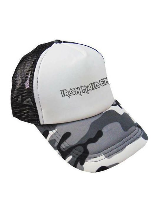 Takeposition Iron Maiden Men's Trucker Cap Gray...