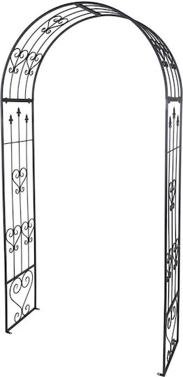 Gartenbogen aus Metall in Grauer Farbe 136x40x228cm