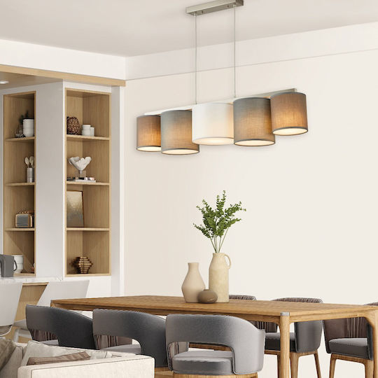 Home Lighting Регулируема Висящо Осветително Тяло Многоцветен Rail за 5 Крушки E27 88x27x22см.