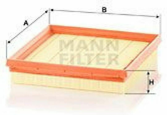 Mann Filter Filtru de Aer Auto pentru Seat Arona / Ibiza / Toledo Skoda Fabia / Kamiq / Karoq / Octavia / Yeti Volkswagen Caddy / Magazin online de golf / Jetta / Polo