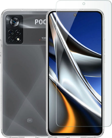 Vivid Back Cover Silicon Set cu Geam Transparent (Poco X4 Pro 5G)