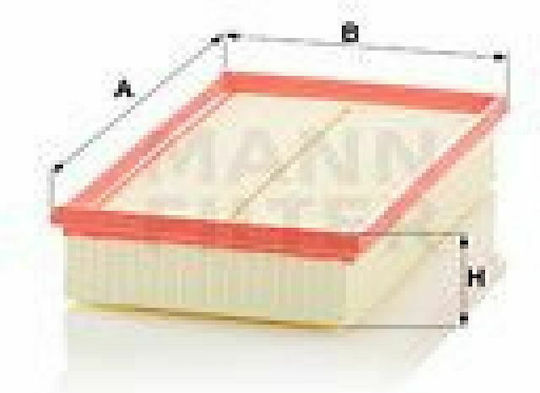 Mann Filter Filtru de Aer Auto pentru Audi A1 / A3 / Q2 / Q3 Seat Arona / Ateca / Ibiza / Leon Skoda Fabia / Kamiq / Karoq / Kodiaq / Octavia Volkswagen Magazin online de golf / Passat / Polo