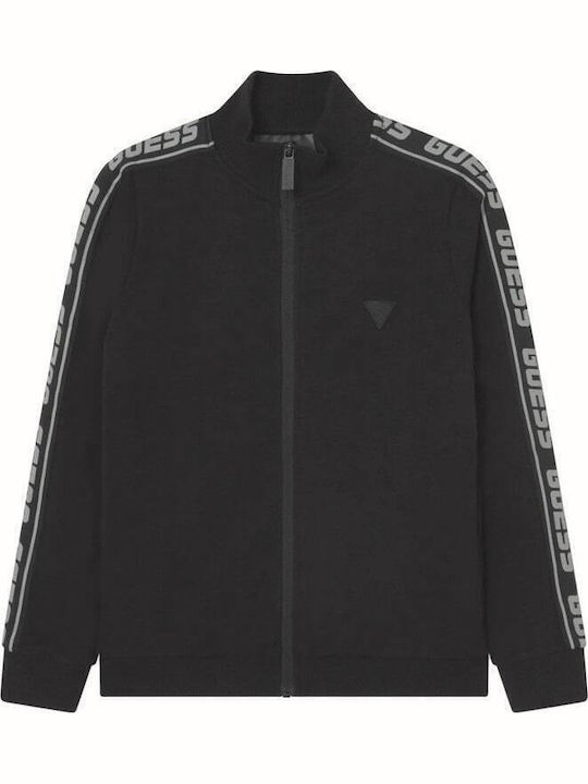 Guess Kids Sweatshirt Cardigan with Pockets Black