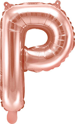 Letter P Foil Balloon Pink Gold, 35cm, 1 pc.