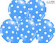 Balloons blue polka dots 30cm 6pcs.