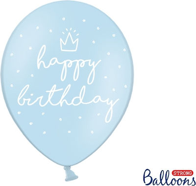 Luftballons Blau "Happy Birthday" 6 Stk. 30cm.