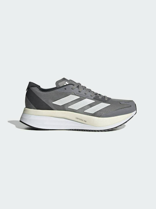 Adidas Adizero Boston 11 Ανδρικά Αθλητικά Παπούτσια Running Grey Three / Zero Metalic / Carbon