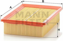 Mann Filter Φίλτρο Αέρα Αυτοκινήτου για Alfa Romeo Alfa 145 / Alfa 146 / Alfa 155 & Fiat Brava / Bravo / Marea