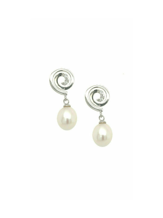 Prince Silvero Earrings Pendants from Silver with Stones & Pearls