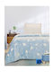 Sunshine Одеяло Флийс Space Светещо Светлосиньо 160x220cm