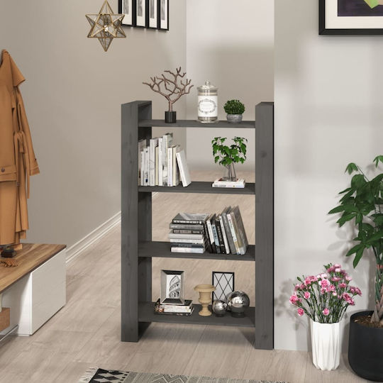 Bibliotecă Gri 80x35x125 cm