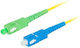 Lanberg Optical Fiber Cable SC/APC-SC/UPC 1m Yellow