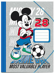 Diakakis Folder with Rubber Band and Ears for Paper A4 Gray Disney Mickey Mouse