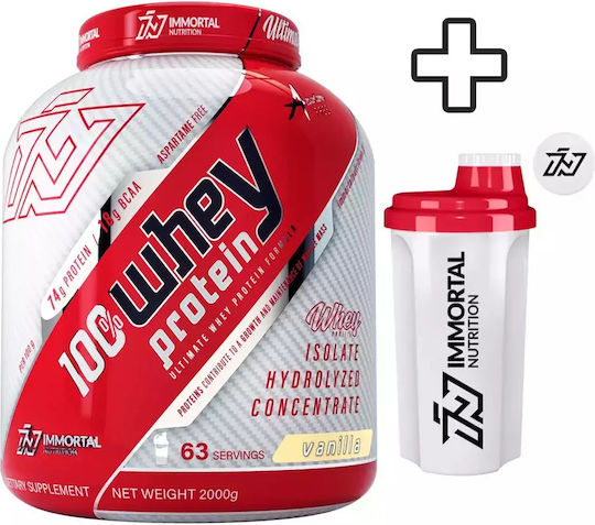 Immortal Nutrition 100% Whey Protein 2000gr Vanilla & Shaker