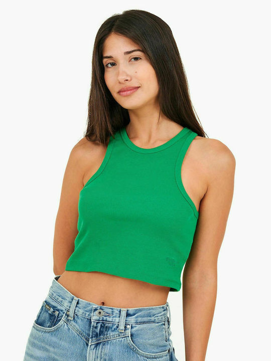 Pepe Jeans Piera Women's Summer Crop Top Sleeveless Green
