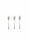 Alpina Appliances Σετ Πιρούνια Φαγητού Ανοξείδωτα Ασημί 19.5cm 3τμχ
