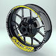Frisky Αυτοκόλλητη Ταινία Ζάντας Arrow Wheel Sticker Κίτρινο