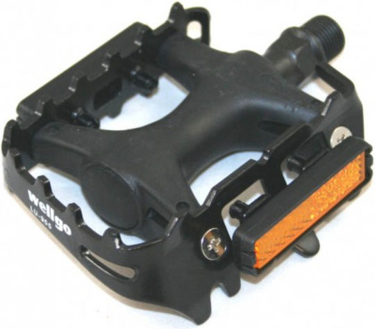 Wellgo LU-955 Flat Bicycle Pedals Black