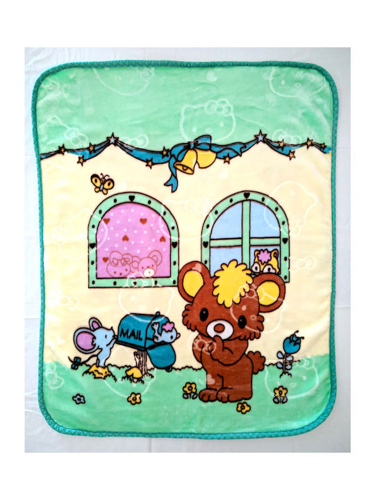 Decobebe Pătură Pătuț Mouse & House Catifea Ver...