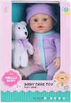 Luna Baby Doll Set Hello Baby Violet pentru 3+ Ani 30 cm.