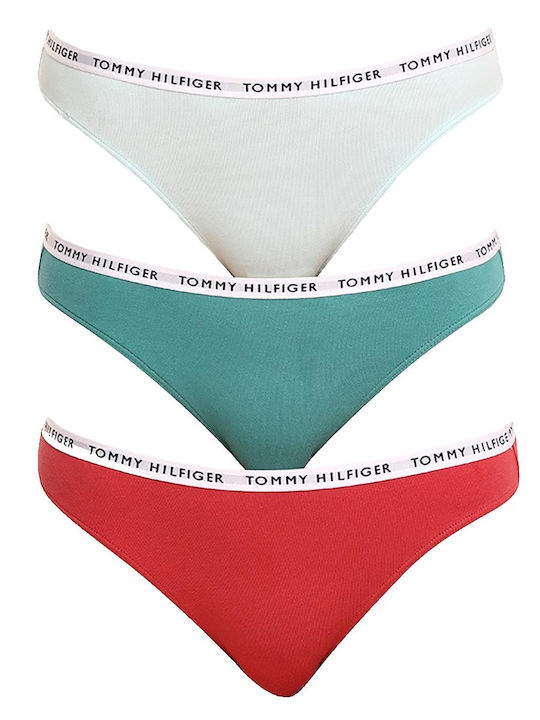 Tommy Hilfiger Βαμβακερά Дамско Слип 3Pack Whit...