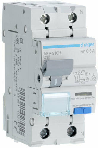 Hager Релета На Релса Изтичане На Земя 10A Двуполюсен С Напрежение 230V