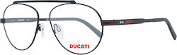 Ducati Metal Eyeglass Frame Gray DA3029 002